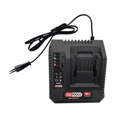 Compresseur KS Tools portatif silencieux 5L sur batterie avec une batterie 4Ah et un chargeur Universel