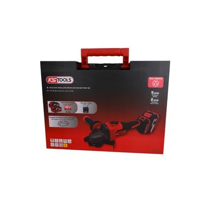 Meuleuse KS Tools angulaire 18V, 2 batteries et chargeur Universel
