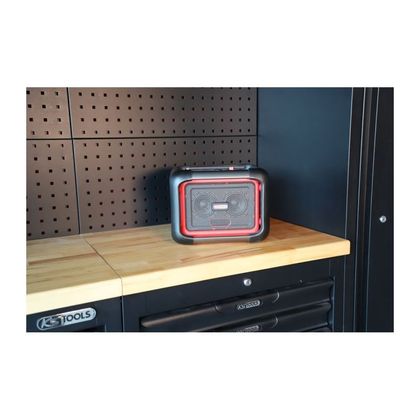 Enceinte KS Tools de chantier avec batterie 18V 4Ah et chargeur rapide Universel