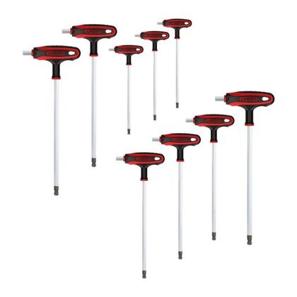 KS Tools Set of 9 hexagon male keys with spherical head, T-handle Universal Combination spanner