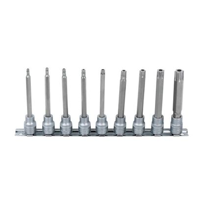 KS Tools 3/8'' Socket Screwdriver Set, TORX with holes, 9 pcs Universal Socket