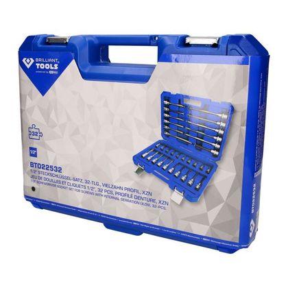 Douille Brilliant Tools tournevis 1/2'', TORX® , 32 pcs Universel