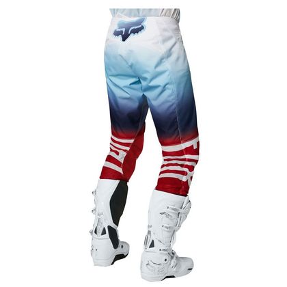 Pantaloni da cross Fox AIRLINE REEPZ - WHITE RED BLUE 2023 - Bianco / Rosso