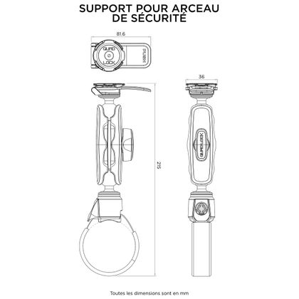 Support Smartphone Quad Lock arceau de sécurité