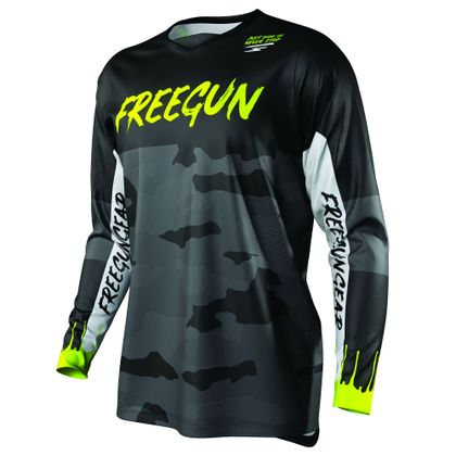Camiseta de motocross Shot by Freegun DEVO CAMO - NEON YELLOW 2021 Ref : FRG0334 