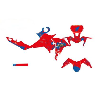 RiderUnik FRIK RED Decoratiekit - Zwart / Rood