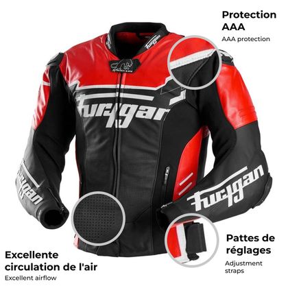 Blouson Moto Furygan SIRIUS - Noir / Rouge