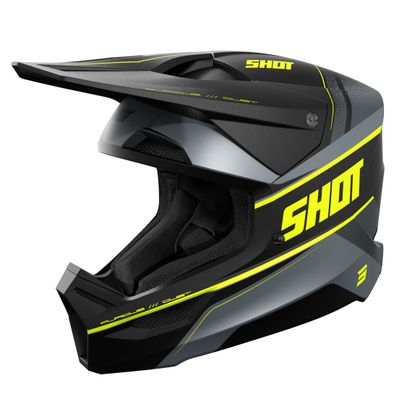 Casque cross Shot FURIOUS - DUST 2025 - Jaune Ref : SO2996 