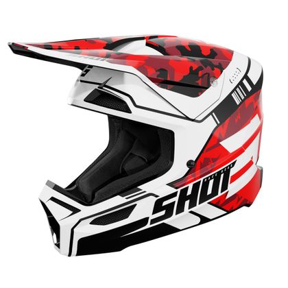 Casque cross Shot FURIOUS KID - FLASH - Rouge Ref : SO3007 