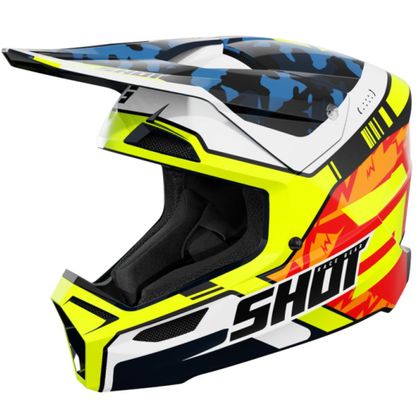 Shot KOPFHÖRER FURIOUS KID Cross-Helm - Blau / Gelb Ref : SO3005 