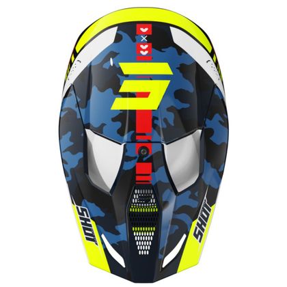 Shot KOPFHÖRER FURIOUS KID Cross-Helm - Blau / Gelb