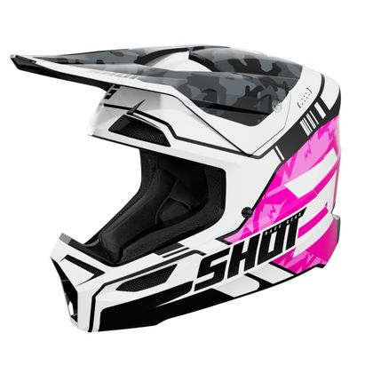 Casque cross Shot FURIOUS KID - FLASH - Rose Ref : SO3006 