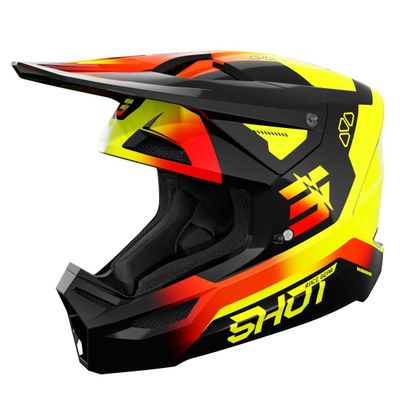 Shot FURIOUS - CHILD - ROCKET Cross helmet - Black / Yellow Ref : SO3296 