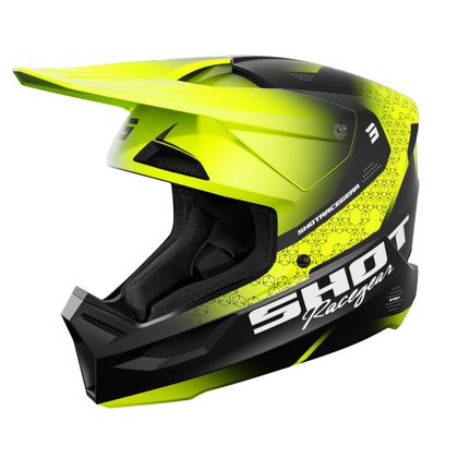 Casque cross Shot FURIOUS - STREAM 2026 - Noir / Jaune Ref : SO3290 