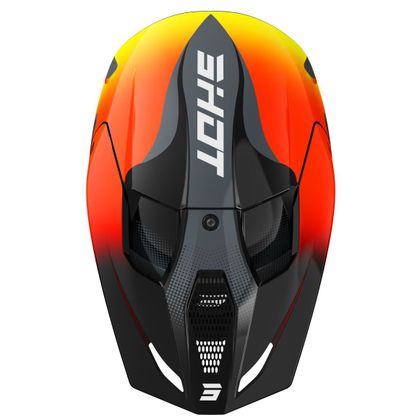 Casque cross Shot FURIOUS - ZEBRA 2026 - Noir / Jaune