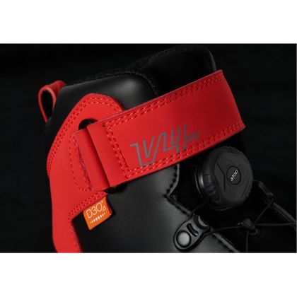 Furygan V4 EASY D3O® WASSERDICHT Motorrad-Sneaker - Schwarz / Rot