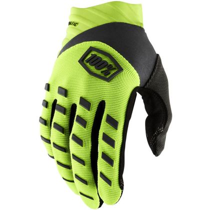 Luvas de cross 100% AIRMATIC JOVEM - Preto / Amarelo