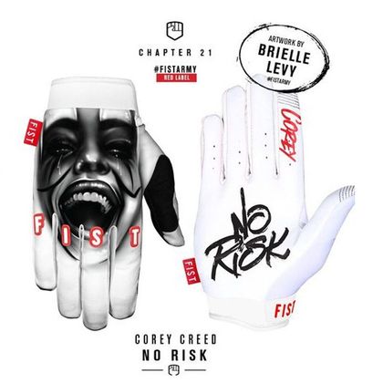 Gants cross Fist Handwear STRAPPED CREED NO RISK 2023 - Blanc / Noir