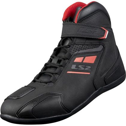 LS2 GARRA Motorbike sneakers - Black / Red Ref : LS1414 