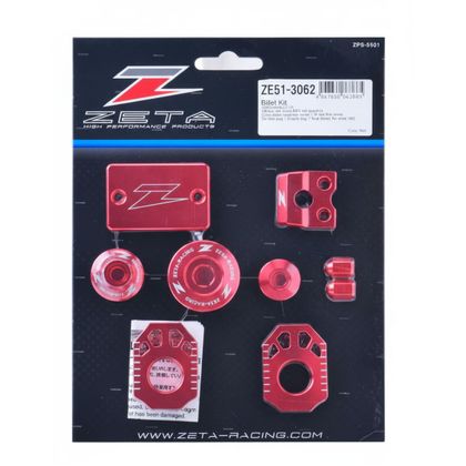 Kit d'accessoires Zéta Anodisé - Rouge