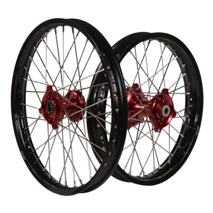 Roue Bud Racing avant + arrière - Rouge / Noir
