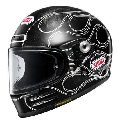 Casque intégral Shoei GLAMSTER 06 - BLAST - Noir / Blanc Ref : SI0645 