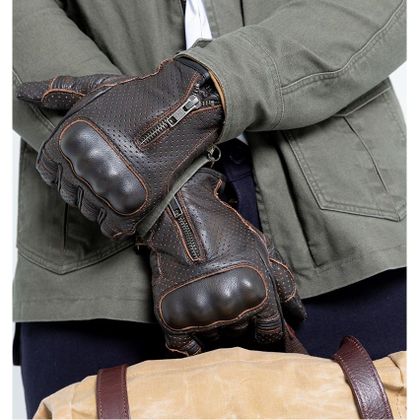 Gants By City AMSTERDAM - Noir / Marron