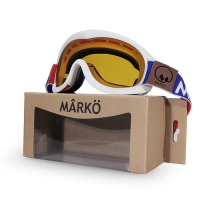 Gafas para moto MARKO B8 REPLICA - Azul / Rojo