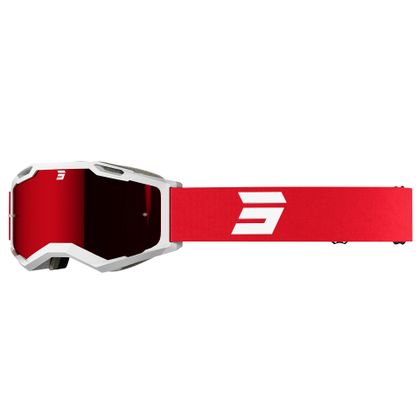 Gafas de motocross Shot IRIS 2.0 - TECH WHITE RED GLOSSY 2023 - Blanco / Rojo