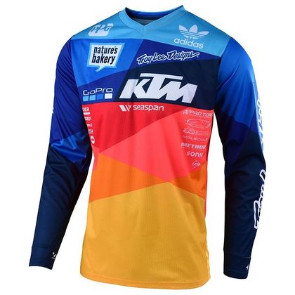 Camiseta de motocross TroyLee design GP AIR JET TEAM AZUL/NARANJA 2019 Ref : TRL0226 