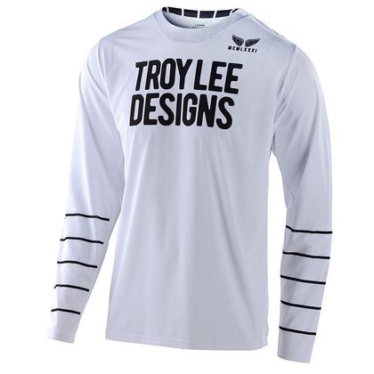 Camiseta de motocross TroyLee design GP AIR - PINSTRIPE WHITE 2020