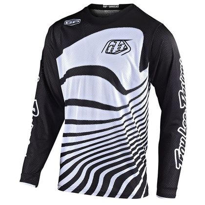 Camiseta de motocross TroyLee design GP AIR - DRIFT - BLACK WHITE 2020 Ref : TRL0635 