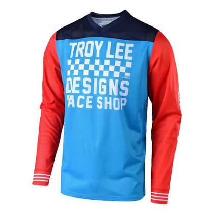 Camiseta de motocross TroyLee design GP AIR - RACESHOP BLUE ORANGE 2020 Ref : TRL0638 