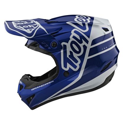 Casco de motocross TroyLee design SE4 POLYACRYLITE YOUTH - SILHOUETTE - BLUE WHITE 2020