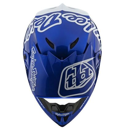 Casco de motocross TroyLee design SE4 POLYACRYLITE YOUTH - SILHOUETTE - BLUE WHITE 2020