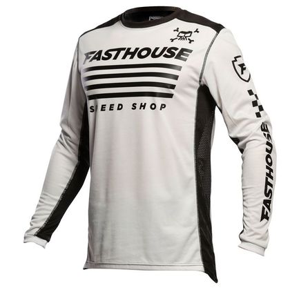 Camiseta de motocross FASTHOUSE GRINDHOUSE HALT WHITE BLACK 2021 Ref : FAS0083 