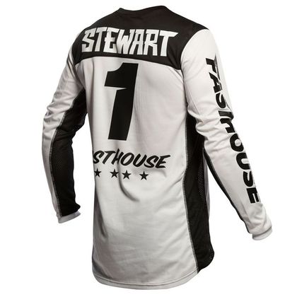 Camiseta de motocross FASTHOUSE GRINDHOUSE HALT WHITE BLACK 2021