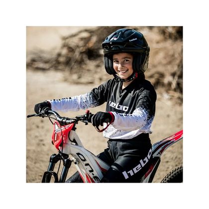 Maillot trial Hebo PRO DRIPPED JUNIOIR 2025 - Blanc / Noir