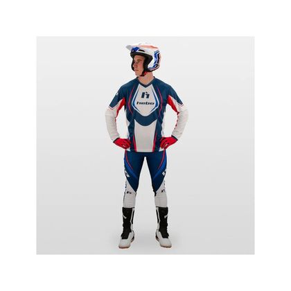 Maillot trial Hebo PRO 2025 - Blanc / Bleu
