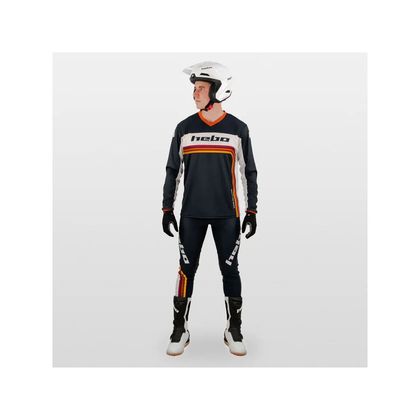 Maillot trial Hebo PRO RETRO 2025 - Noir / Blanc
