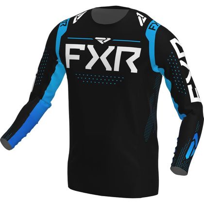 Camiseta de motocross FXR HELIUM BLACK/SKY BLUE 2022 - Negro / Azul Ref : FXR0117 