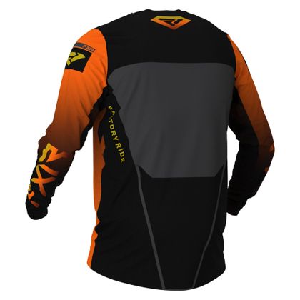Camiseta de motocross FXR HELIUM  INFERNO/CHARC/BLACK 2021 - Negro / Naranja