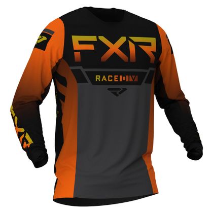 Camiseta de motocross FXR HELIUM  INFERNO/CHARC/BLACK 2021 - Negro / Naranja Ref : FXR0003 