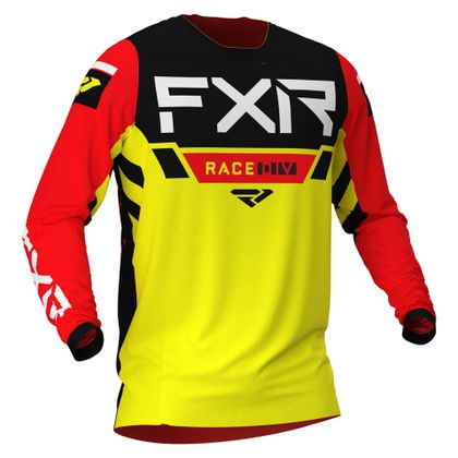 Camiseta de motocross FXR HELIUM  YELLOW/BLACK/RED 2021 - Amarillo / Negro Ref : FXR0005 