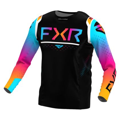 Camiseta de motocross FXR YOUTH HELIUM - Negro / Multicolor Ref : FXR0394 