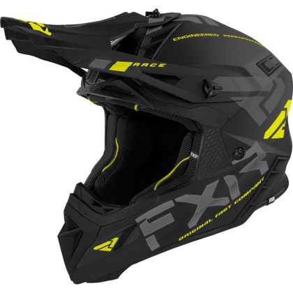 Casco de motocross FXR HELIUM RACE DIV BLACK/HI VIS 2022 - Negro / Amarillo