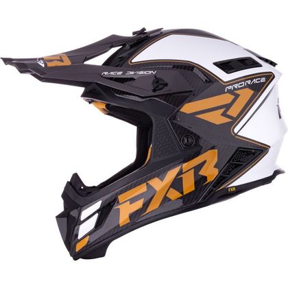 Casque cross FXR HELIUM CARBON 2026 - Jaune / Blanc