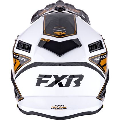 Casque cross FXR HELIUM CARBON 2026 - Jaune / Blanc