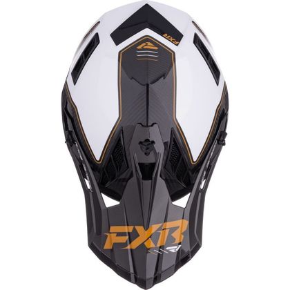 Casque cross FXR HELIUM CARBON 2026 - Jaune / Blanc
