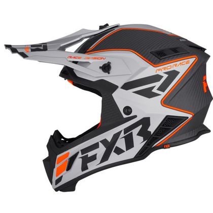 Casque cross FXR HELIUM CARBON 2026 - Orange / Gris